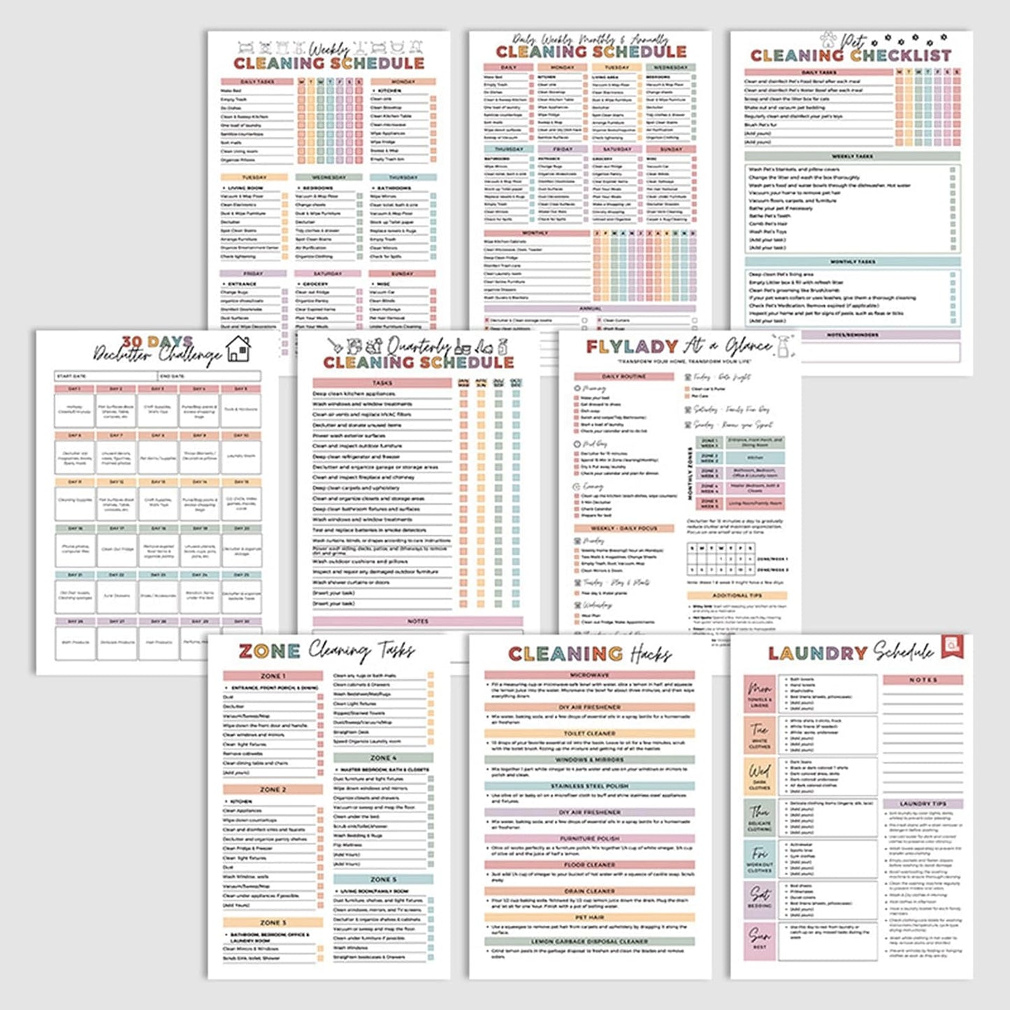 📚ADHD Rengjørings- og organiseringsverktøy - Oppgaveplanlegger✔