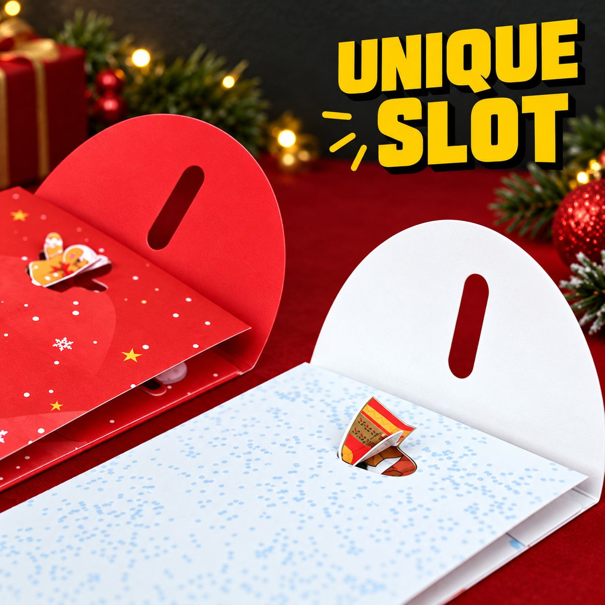 🎁3D-julekort med pengegave, pop-up-julekort med konvolutt til kontanter, kreativt julekort til barn, familie og kjære💵