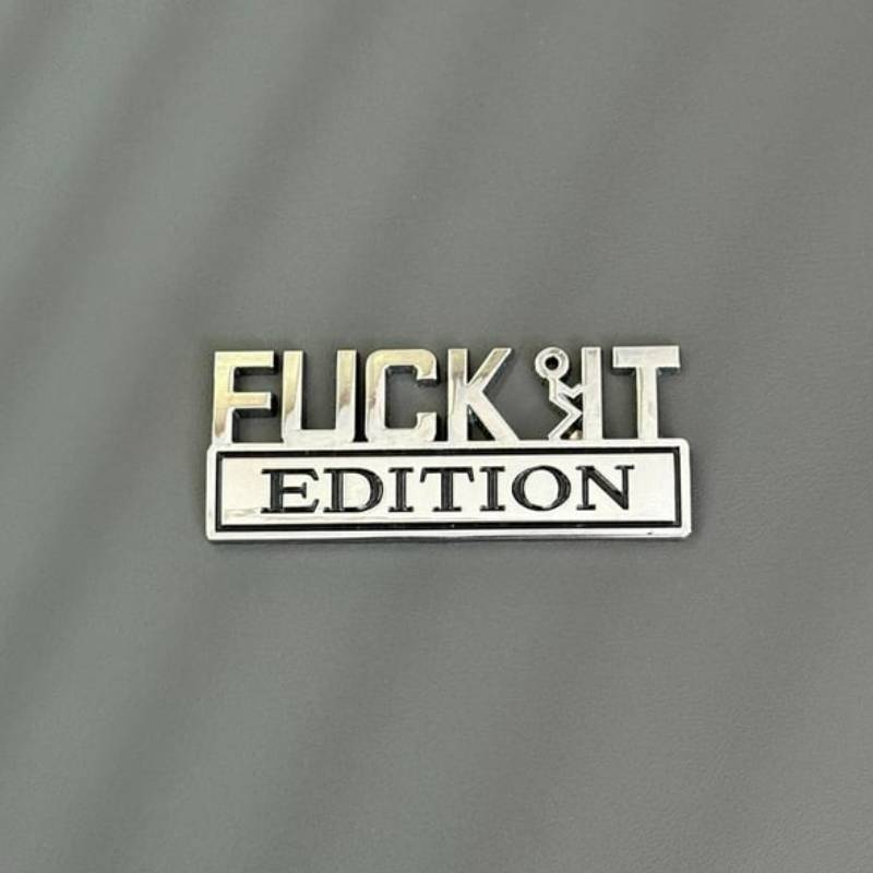 🔥Siste dag 25 % rabatt🔥Fvck It Edition 3D-emblemer, morsomme klistremerker til bil, lastebil, SUV, motorsykkel