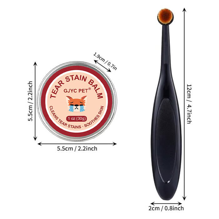 👀✨ GJYC PET Tear Stain Protection Cream & Brush Set 🐱🐶 for hunder og katter