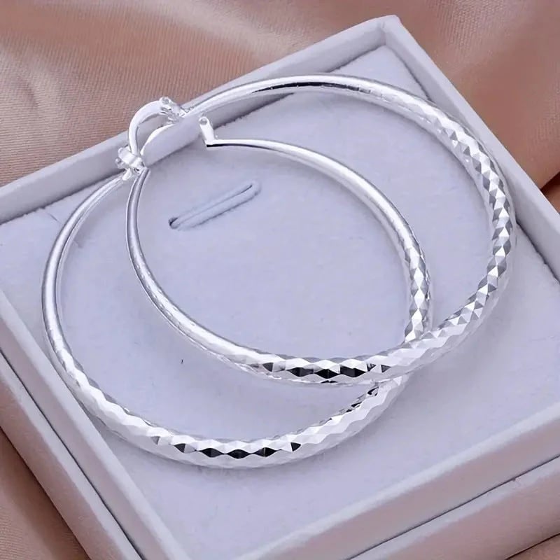 🎉KJØP 1, FÅ 1 GRATIS🎁Diamantslipte hoop-øreringer for kvinner – elegante, glitrende 💎