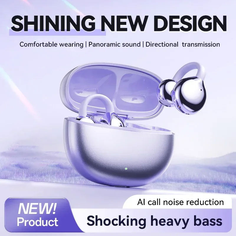 Bluetooth-hodetelefoner med øreklips