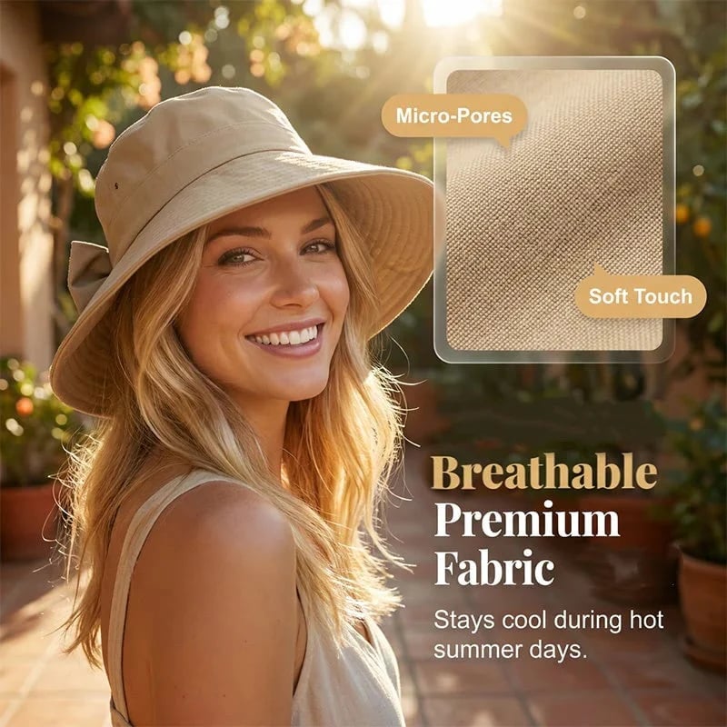 👒Sommerens heteste tilbud☀️Solhatt med bred brem og sløyfe for damer