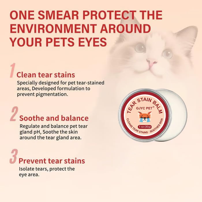 👀✨ GJYC PET Tear Stain Protection Cream & Brush Set 🐱🐶 for hunder og katter
