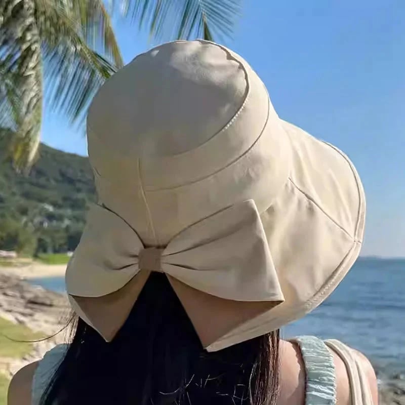 👒Sommerens heteste tilbud☀️Solhatt med bred brem og sløyfe for damer