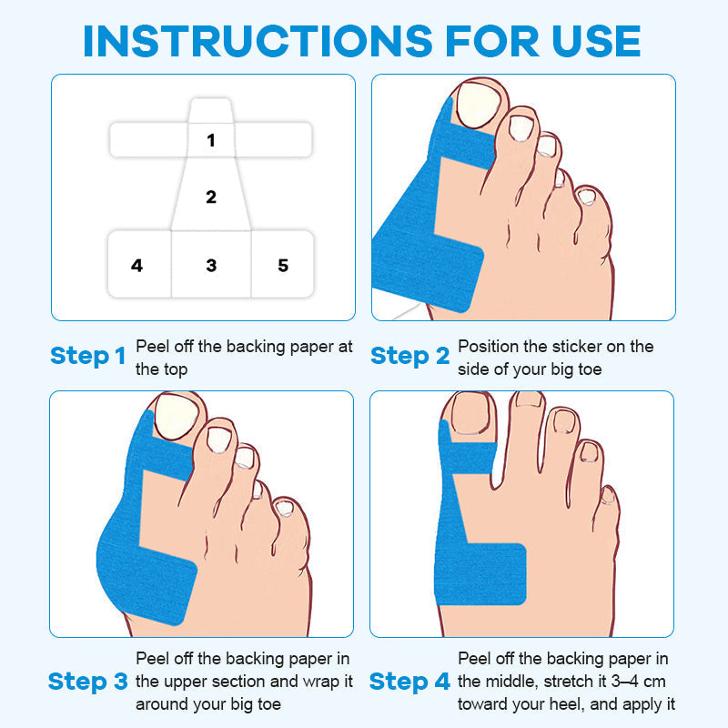 Ferdigskåret kinesiologitape for hallux valgus