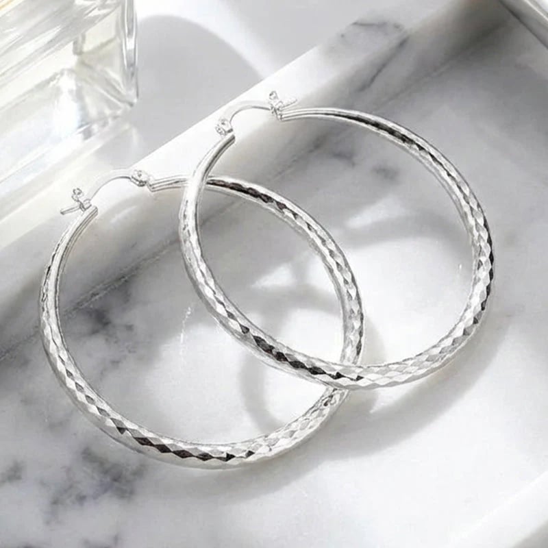 🎉KJØP 1, FÅ 1 GRATIS🎁Diamantslipte hoop-øreringer for kvinner – elegante, glitrende 💎