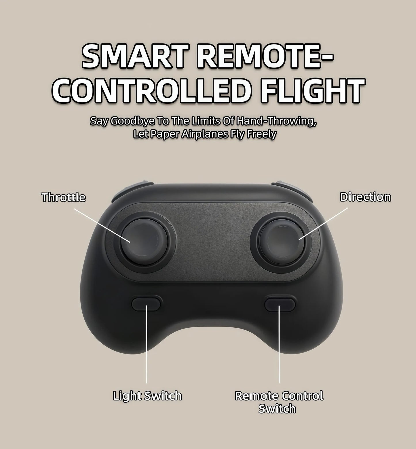 Hotfree Power-Up RC-papirfly-sett med gyrostabilisator – elektrisk fjernstyrt fly til selvbygging med to propeller, lett og sammenleggbart STEM-leketøy