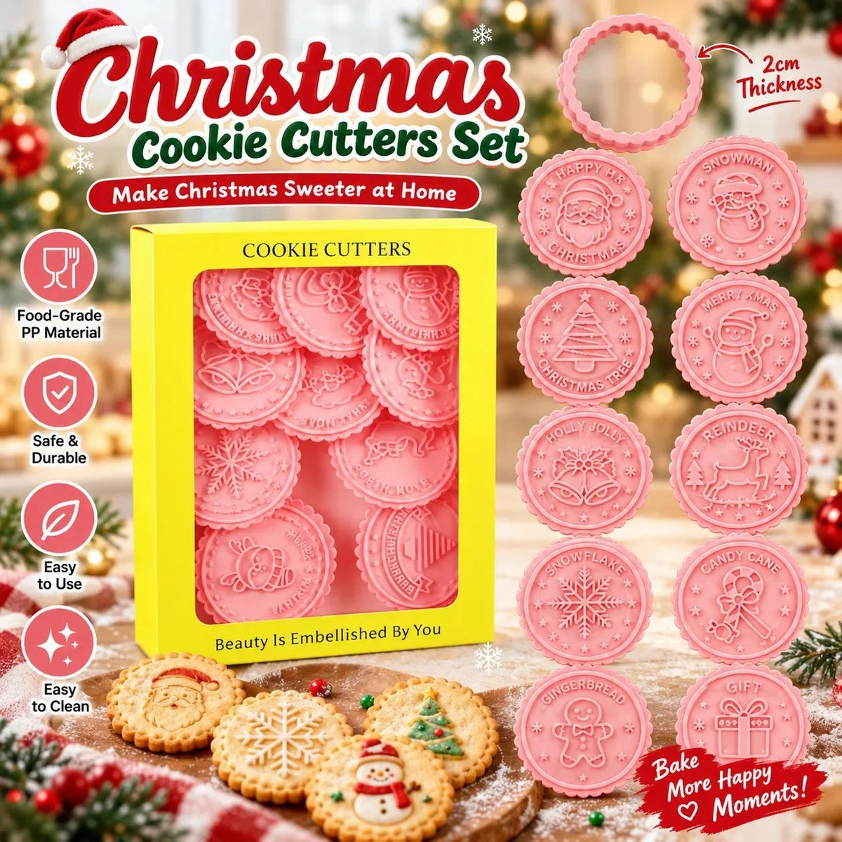 🎄🍪 Julebakst-formkolleksjon – Festlige kakeformer for julemoro med familien