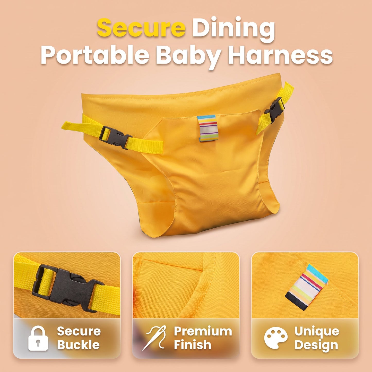 Sikkerhetsbelter til barnestoler – Bærbar holder for spise-stropper