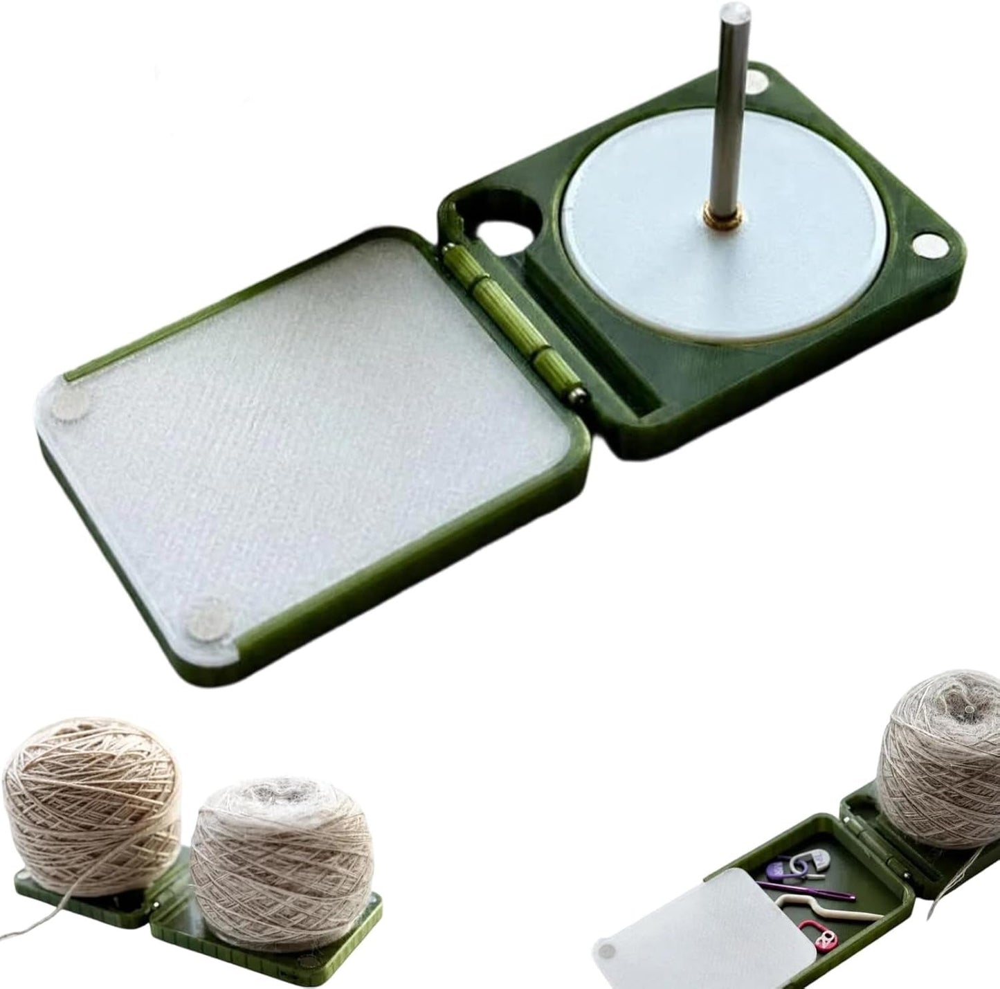 🧶Bærbar garnholder for hekling og strikking