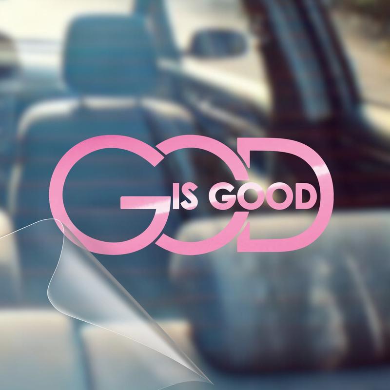 🙏 «God Is Good» – kristent bilklistremerke | Religiøs dekor i premium-kvalitet