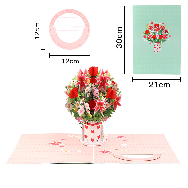 💌 Valentinsdagseksklusiv: 3D-pop-up-kort med kirsebærblomster – det ultimate minnet for kortelskere ❤️