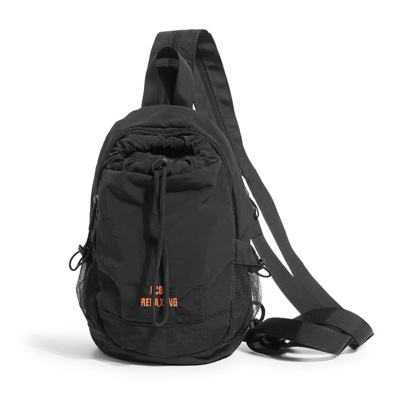 🎒Unisex lett mini-ryggsekk i nylon med fargeblokker – Kompakt og vannavstøtende dagstursekk for alle slags opplevelser