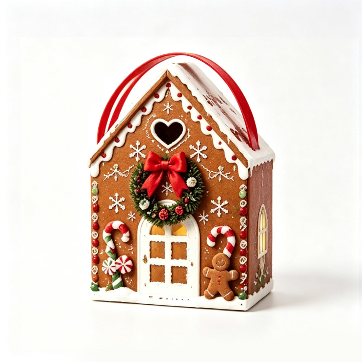 🏠 Gaveeske med «Christmas Cottage»-håndtak – festlig 3D-emballasje i form av et hus til små godbiter