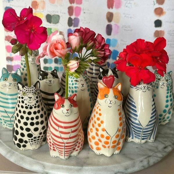⏳ Begrenset tidstilbud ⏰ Polka Dot Cat-vase