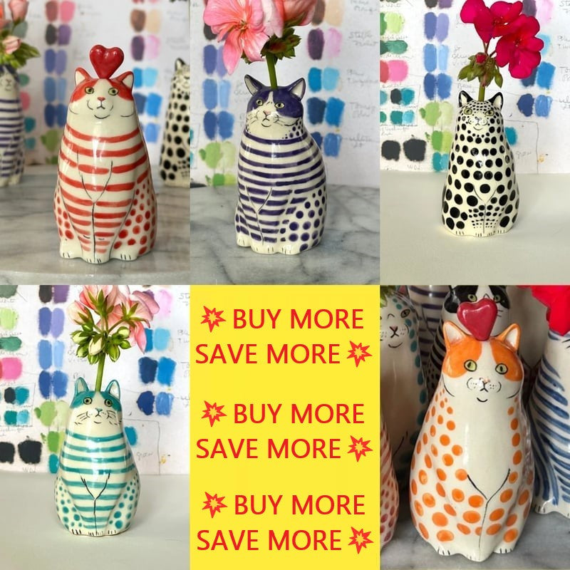 ⏳ Begrenset tidstilbud ⏰ Polka Dot Cat-vase