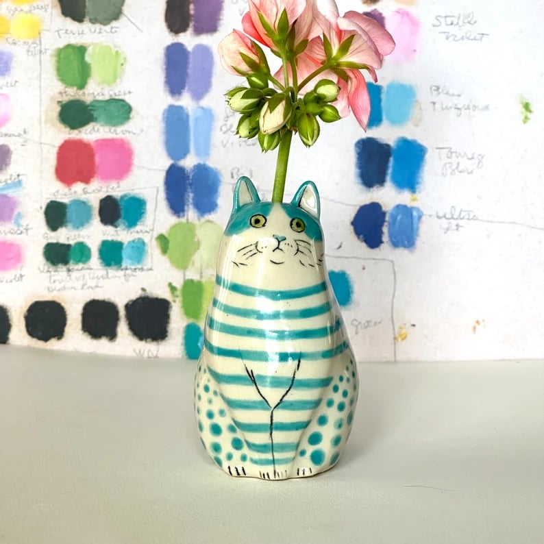 ⏳ Begrenset tidstilbud ⏰ Polka Dot Cat-vase