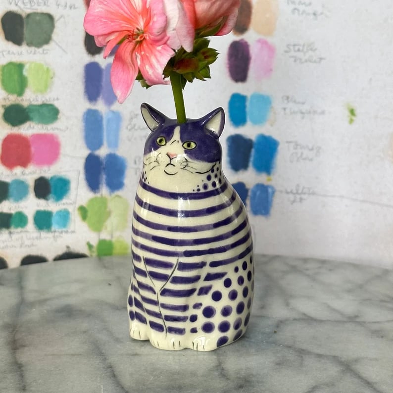 ⏳ Begrenset tidstilbud ⏰ Polka Dot Cat-vase