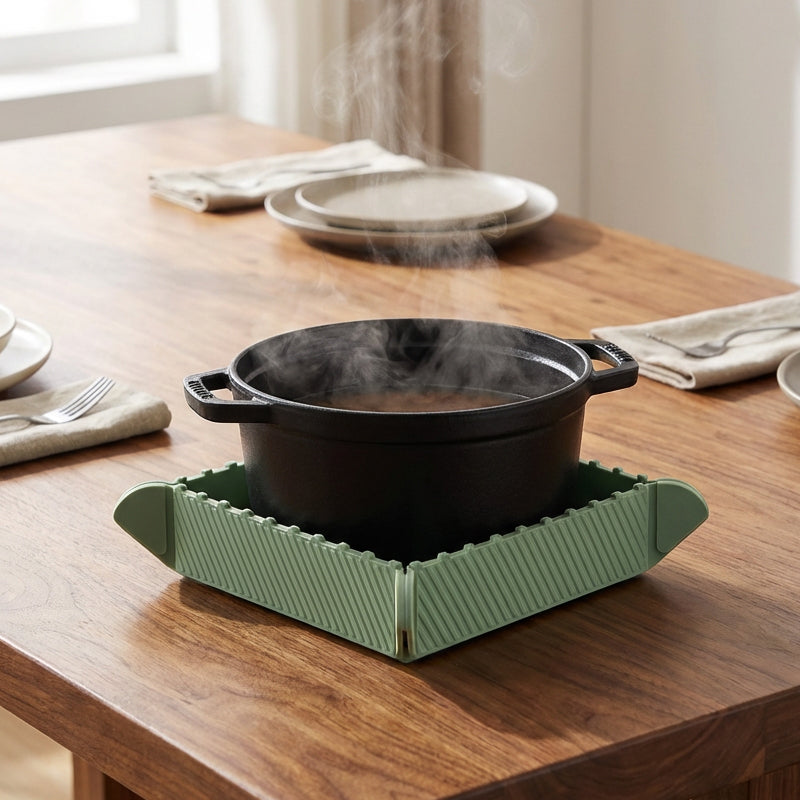 🎁Tidsbegrenset tilbud: 50% rabatt🍳Magnetisk silikonunderlag 🧲 | Sammenleggbar gryteunderlag og liten kjøkkenbrett