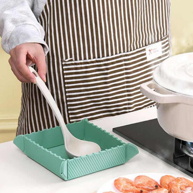 🎁Tidsbegrenset tilbud: 50% rabatt🍳Magnetisk silikonunderlag 🧲 | Sammenleggbar gryteunderlag og liten kjøkkenbrett